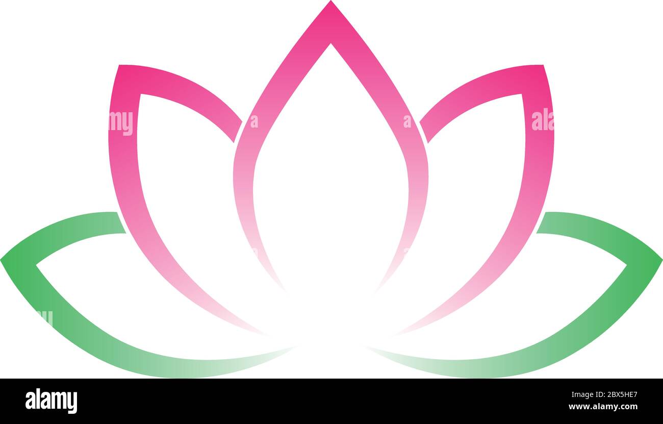 Calligraphic lotus blossom. Yoga symbol. Simple flat vector illustration  Stock Vector Image & Art - Alamy