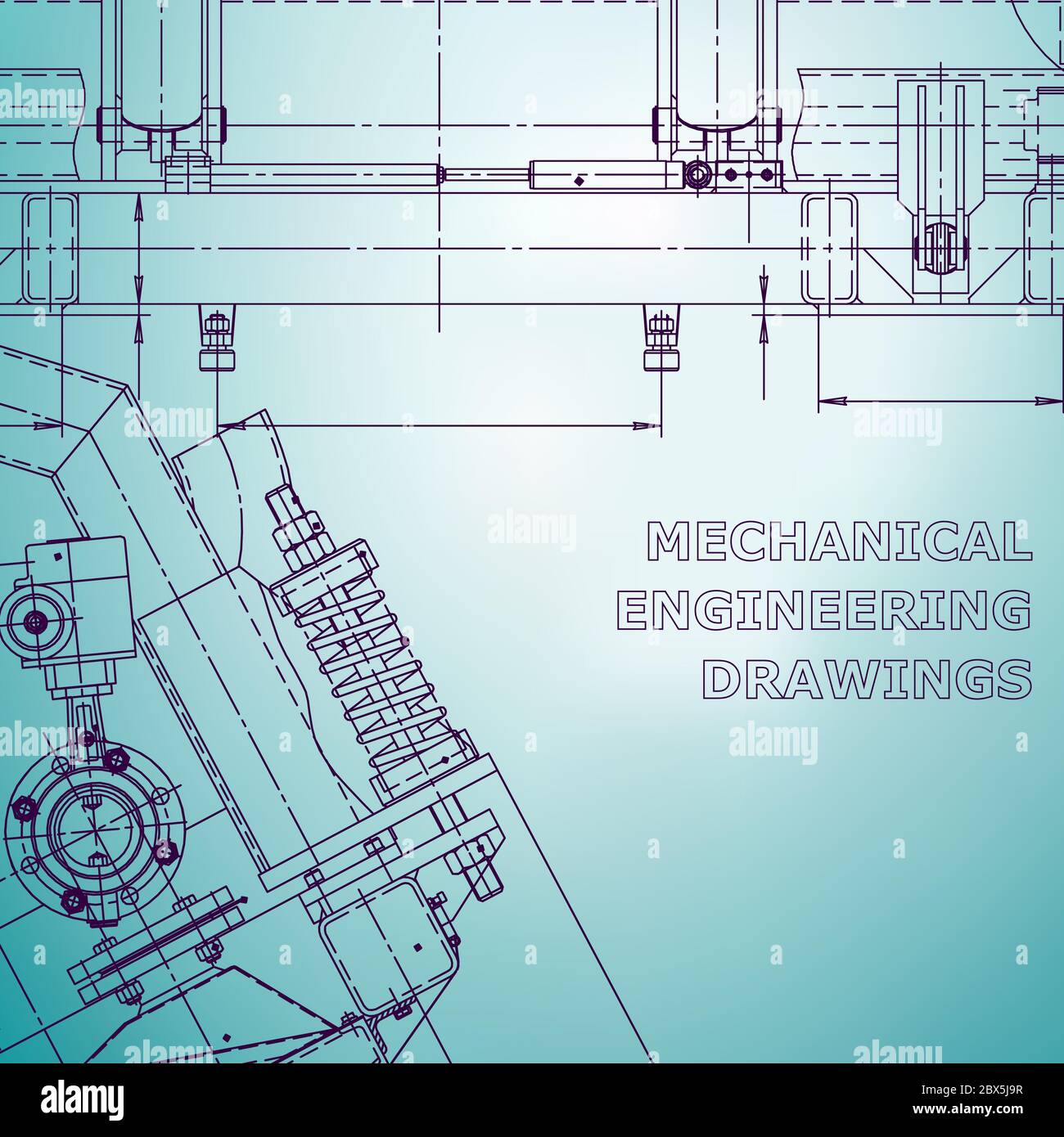 Computer aided design systems. Light blue drawings. Blueprint, diagram ...