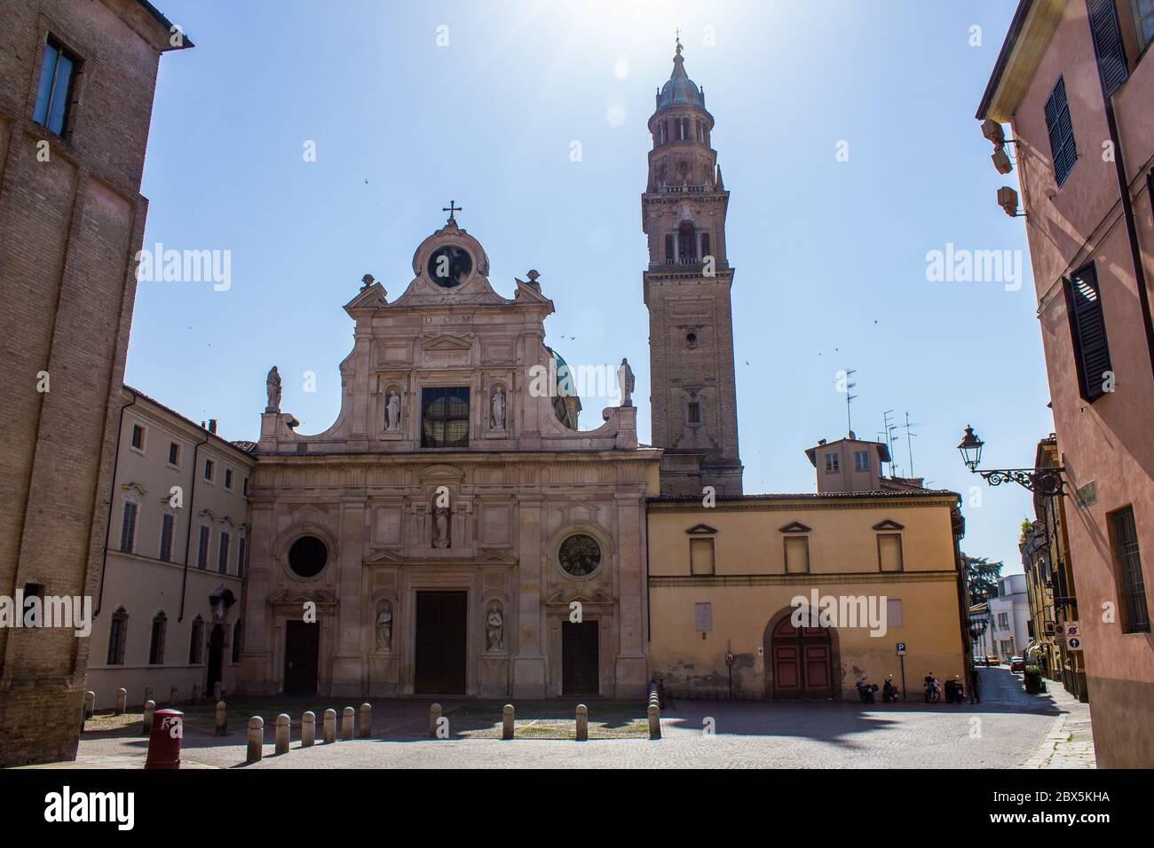 Parma, Italy - July 8, 2017: View of a San Giovanni Evangelista Church in the Old Town of Parma on a Sunny Day Stock Photo
