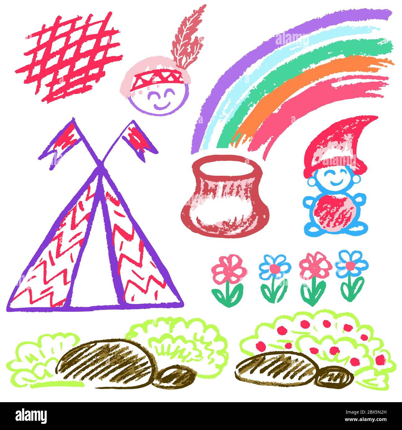 Indian kids painting Cut Out Stock Images & Pictures - Alamy