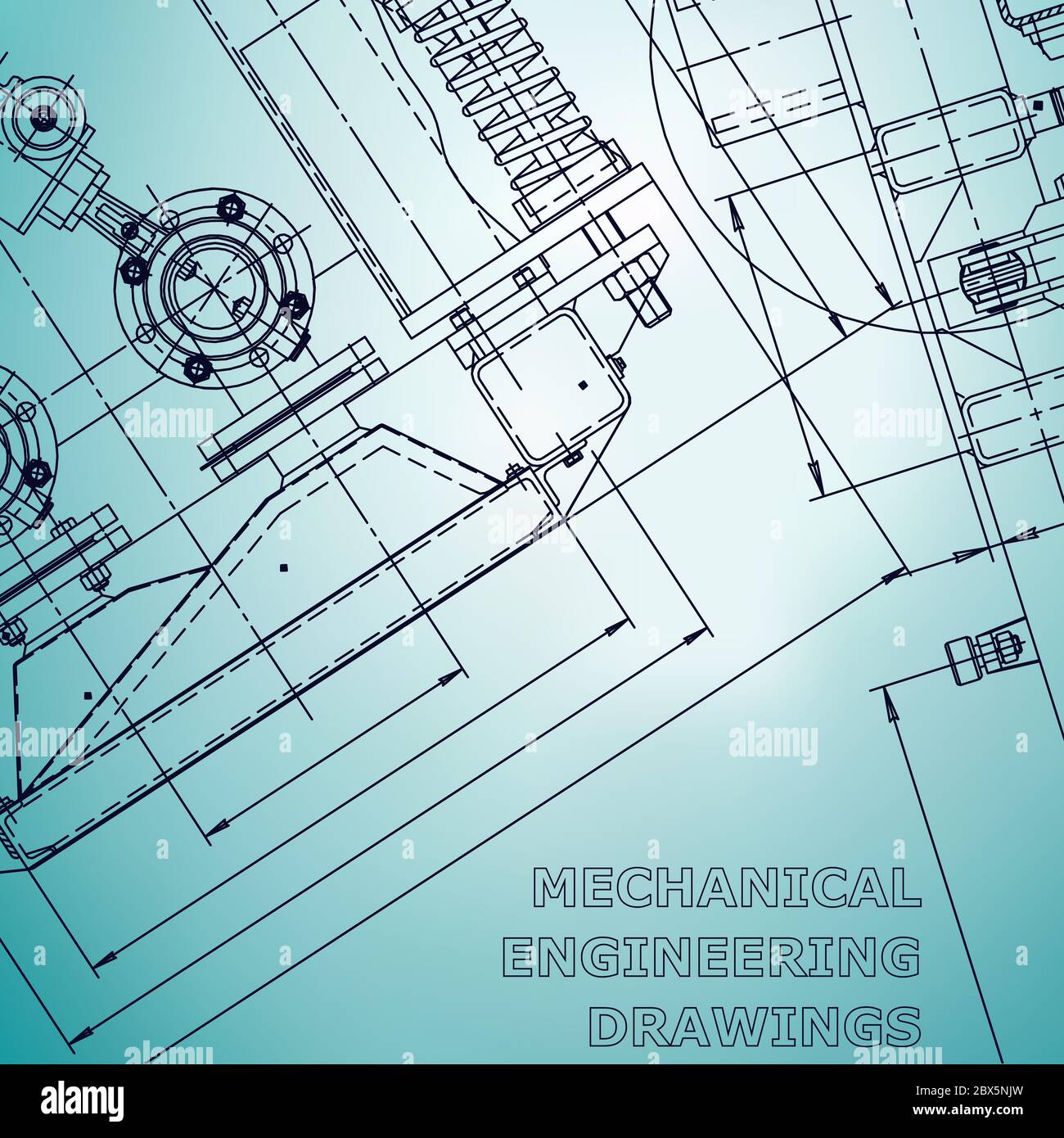 Blueprint. Vector engineering illustration. Computer aided design ...