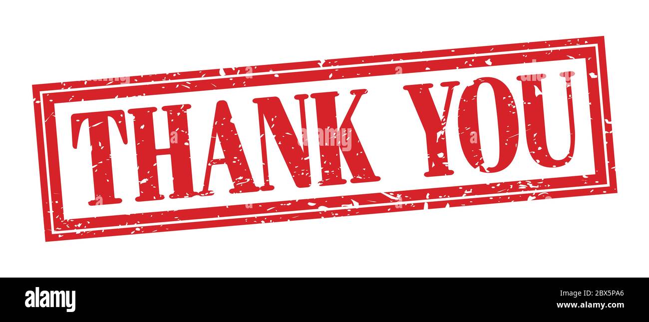 THANK YOU red stamp Stock Photo - Alamy