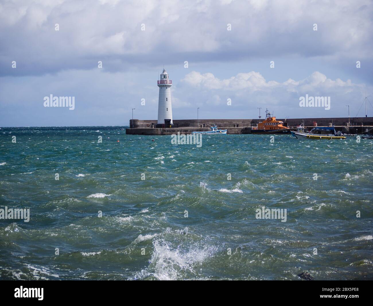Donaghadee harbour during Covid 19 lockdown Stock Photo