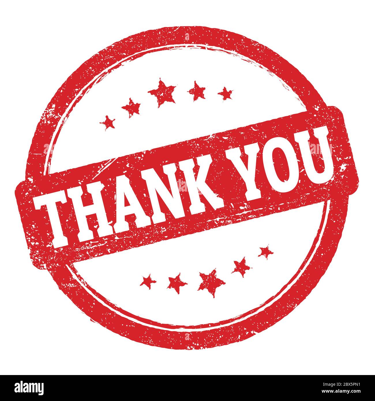 THANK YOU red round stamp Stock Photo - Alamy