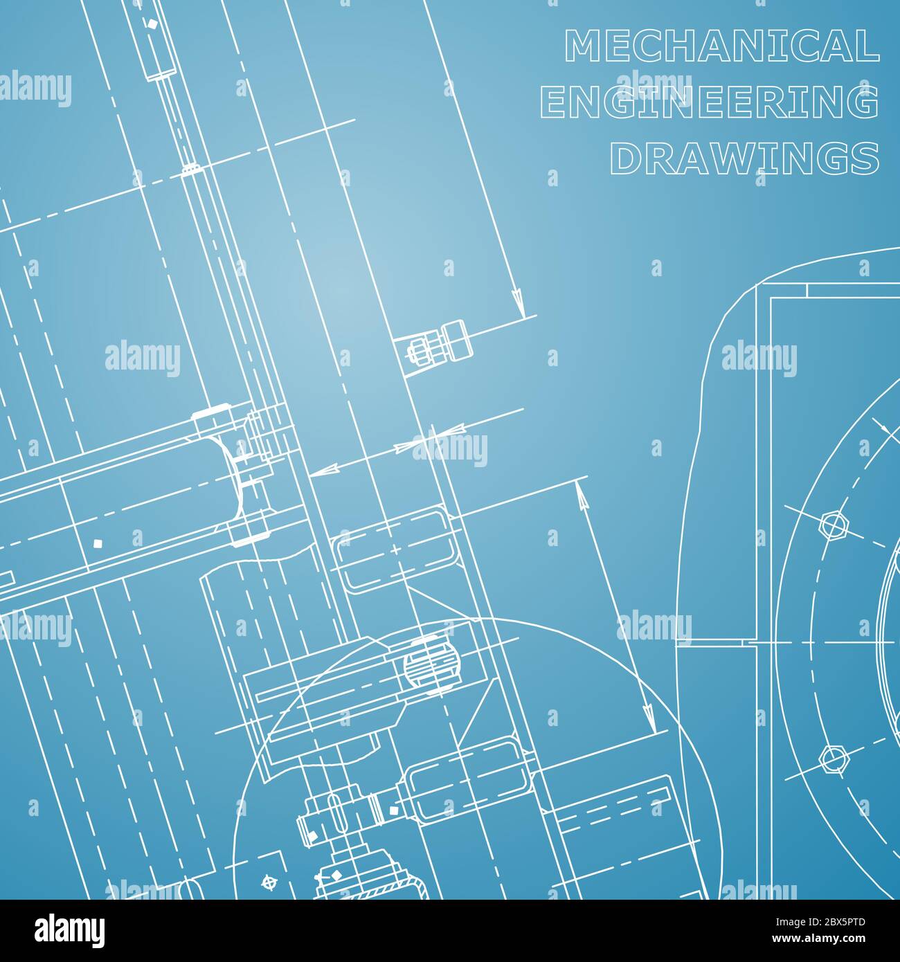 Blueprint. Vector drawing. Mechanical instrument making. Corporate ...