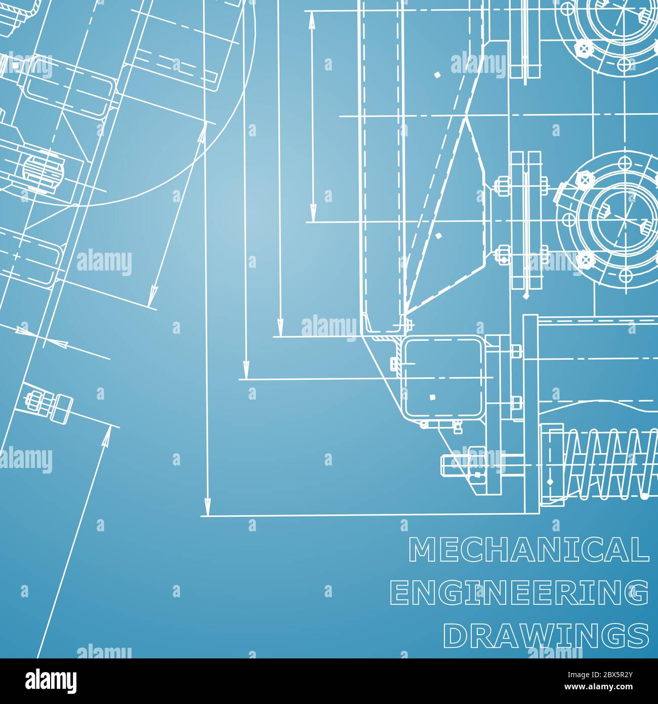 Vector Image Taney Engineering Blueprint. Corporate Identity. Vector engineering illustration ...