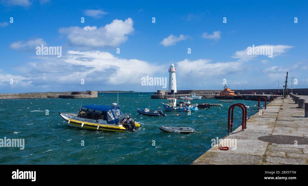 Donaghadee harbour during Covid 19 lockdown Stock Photo