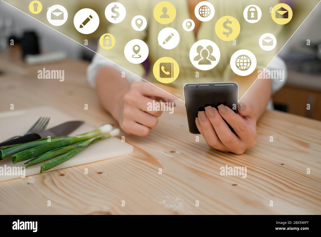 Information Digital Technology Network Connection Infographic Elements ...