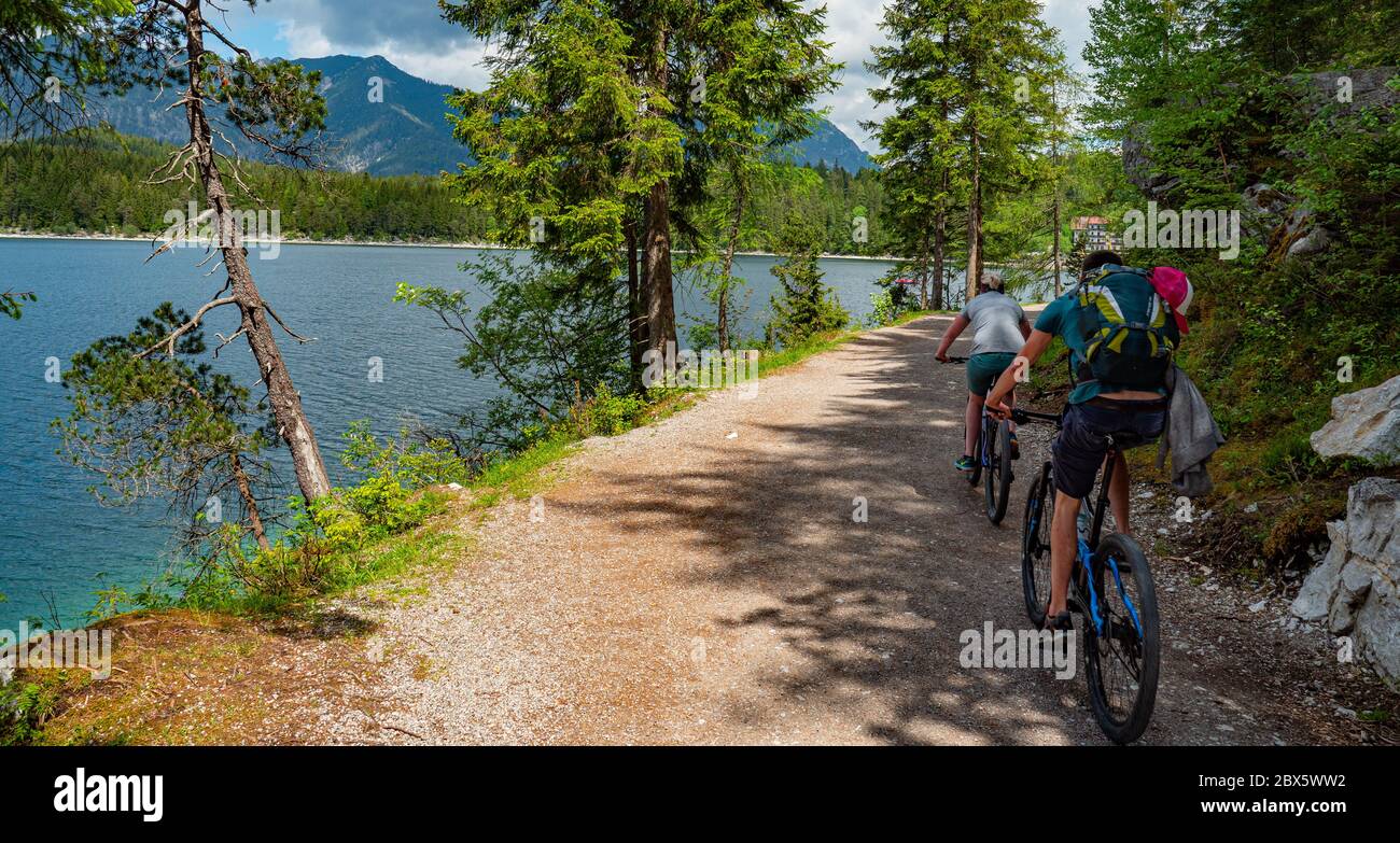 Man mountain biking through european hi-res stock photography and ...
