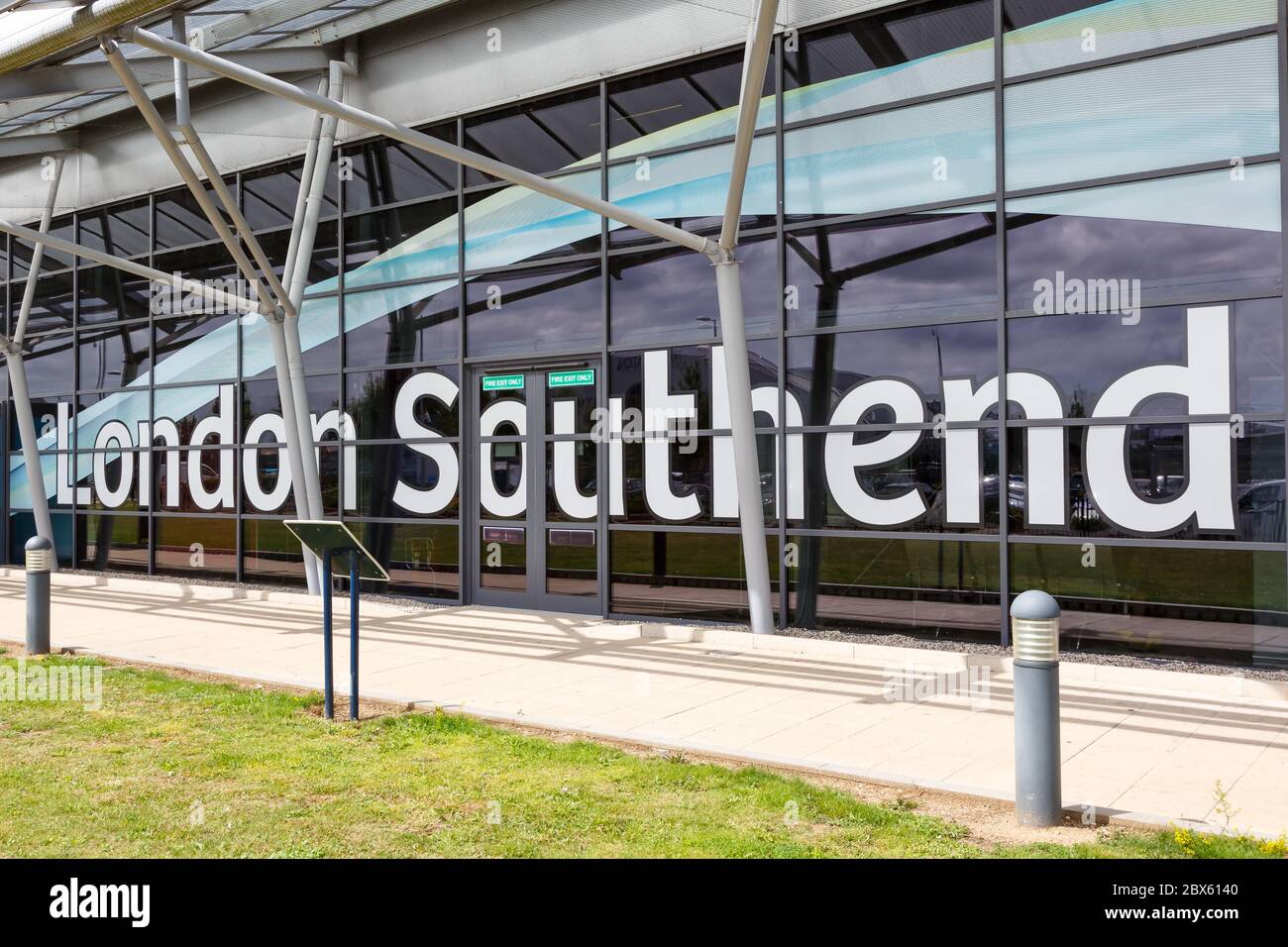 Southend, United Kingdom July 7, 2019: Terminal at London Southend airport SEN in the United Kingdom. Stock Photo