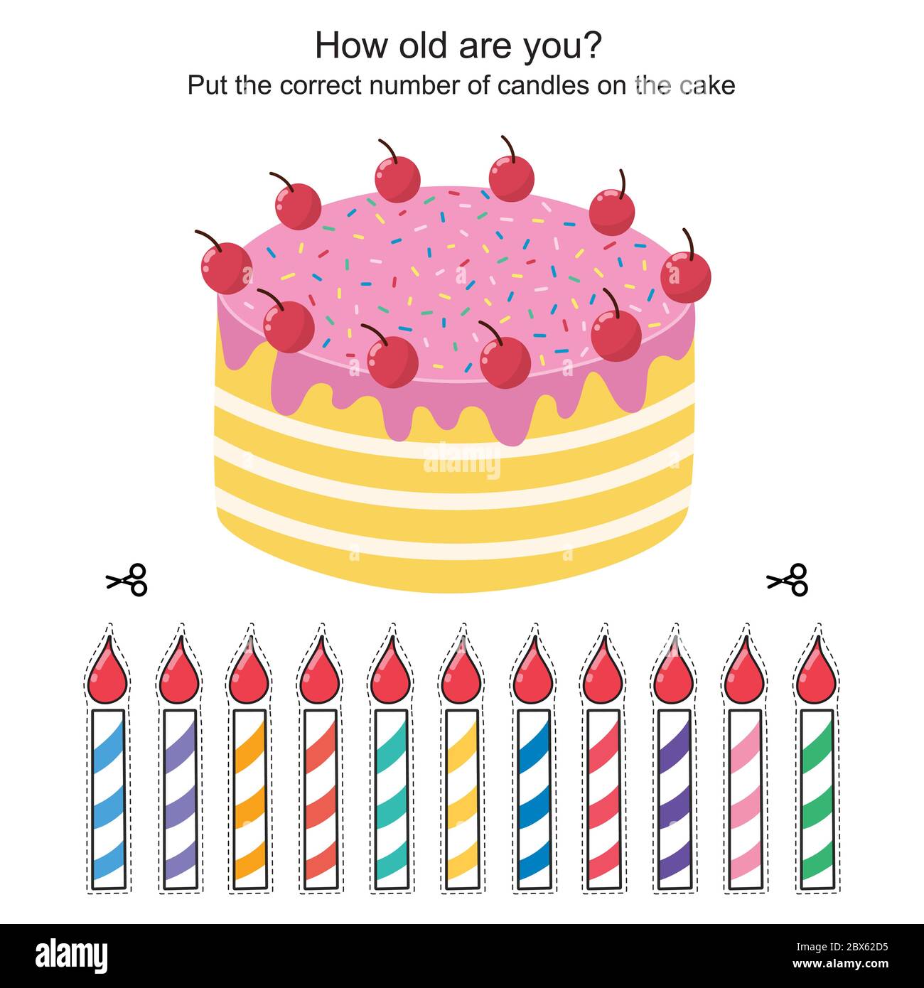 Birthday candles cut out Stock Vector Images Alamy