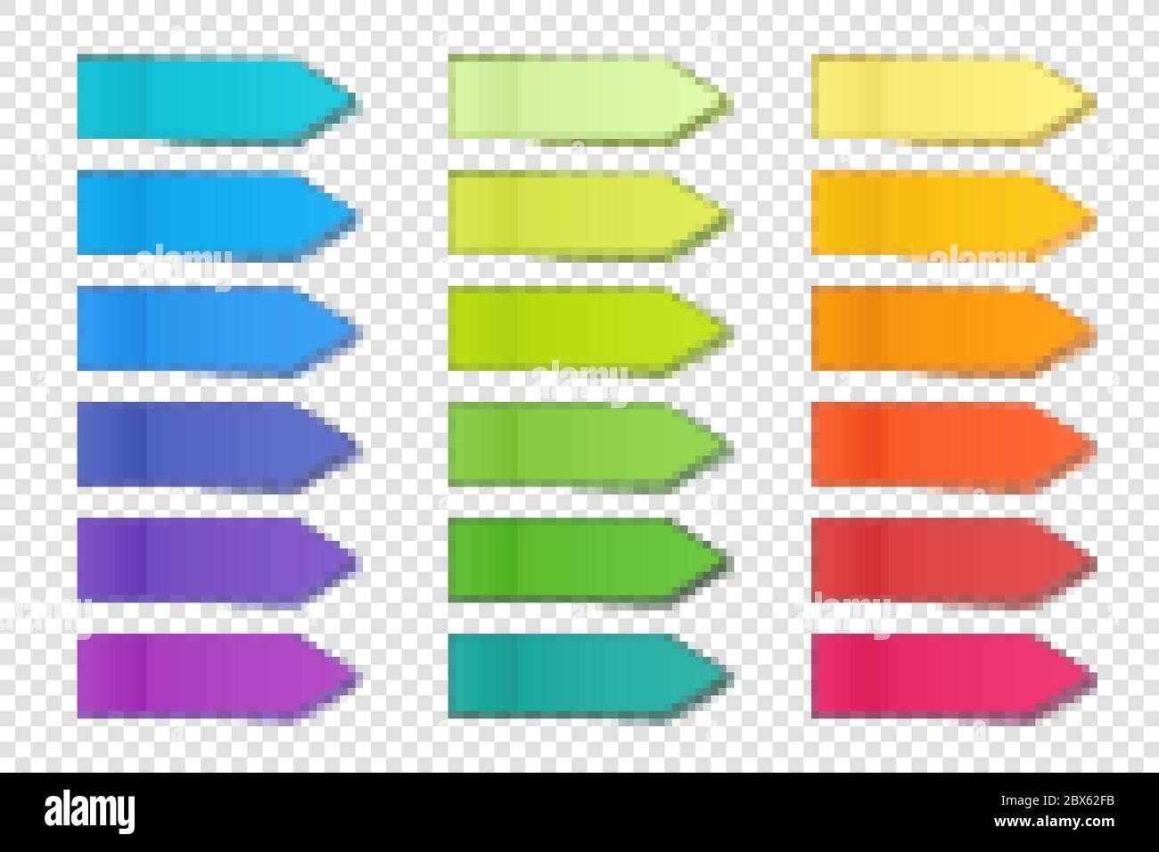 Strengt pessimist orange Realistic sticky notes collection. Arrow flag tabs. Post note stickers.  Colorful sticky paper sheets. Vector illustration Stock Vector Image & Art  - Alamy
