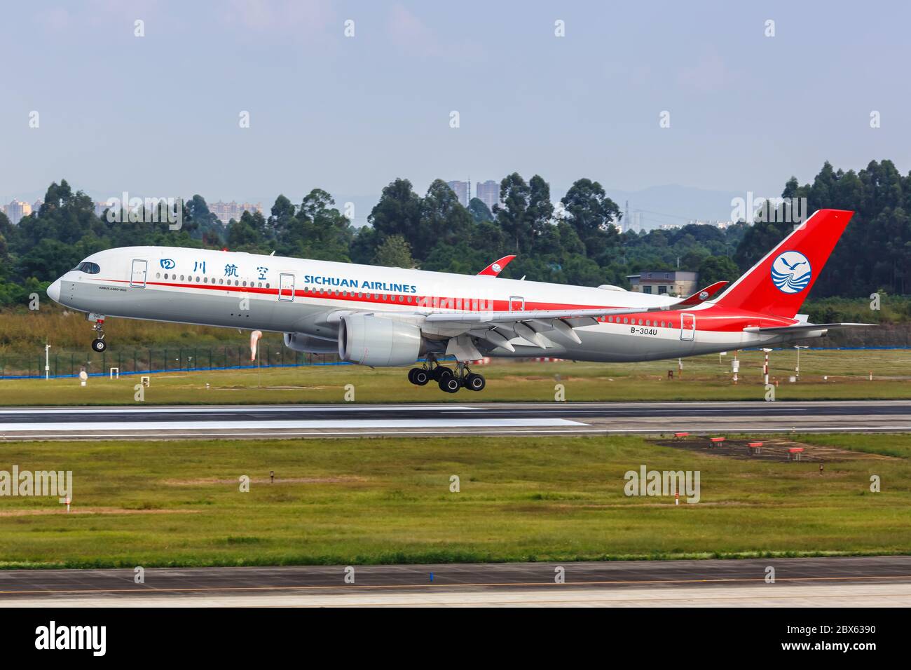 Sichuan Airlines Airbus A350-900 Aircraft Chengdu Airport in