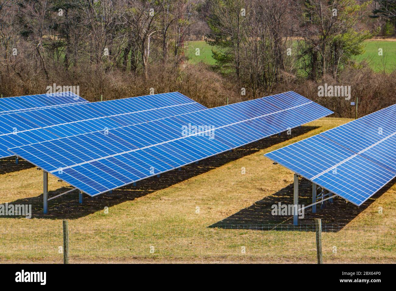 solar farm harvesting the sun's energy for electricity Stock Photo Alamy