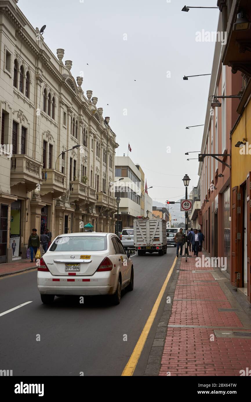 Street of Lima Central historico Stock Photo