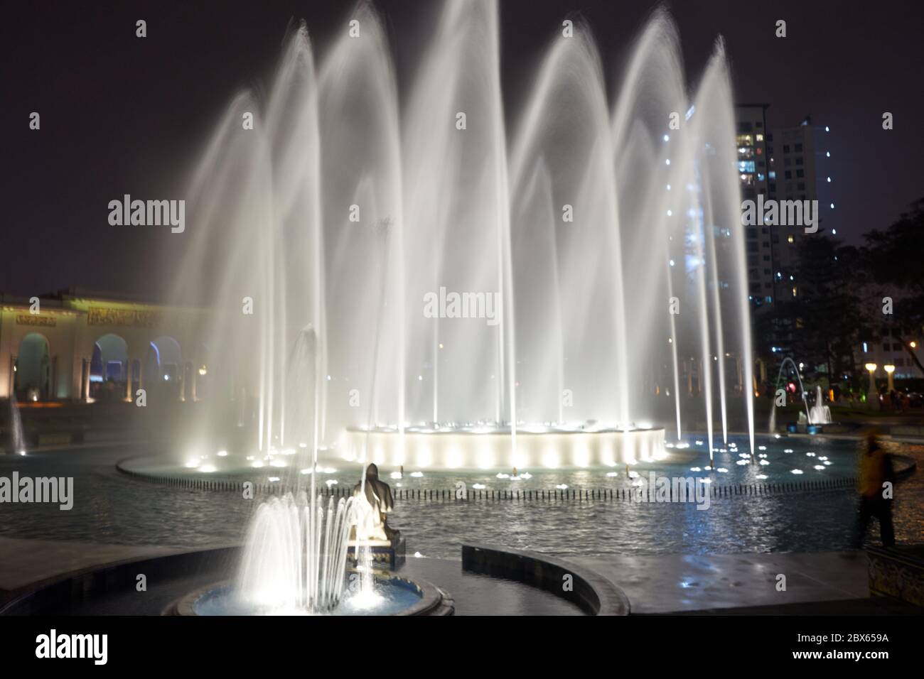 Fountain show of circuito magico del agua Stock Photo