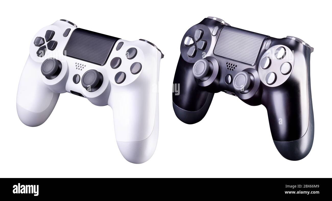 Set of video game joysticks gamepad isolated on a white background ...