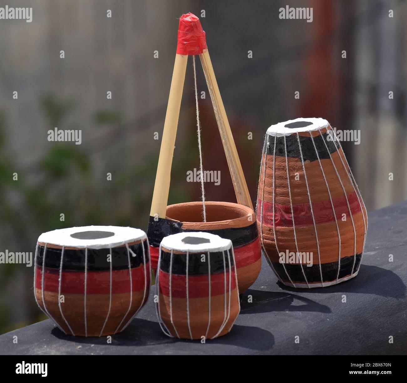 Miniature indian musical instruments Stock Photo Alamy