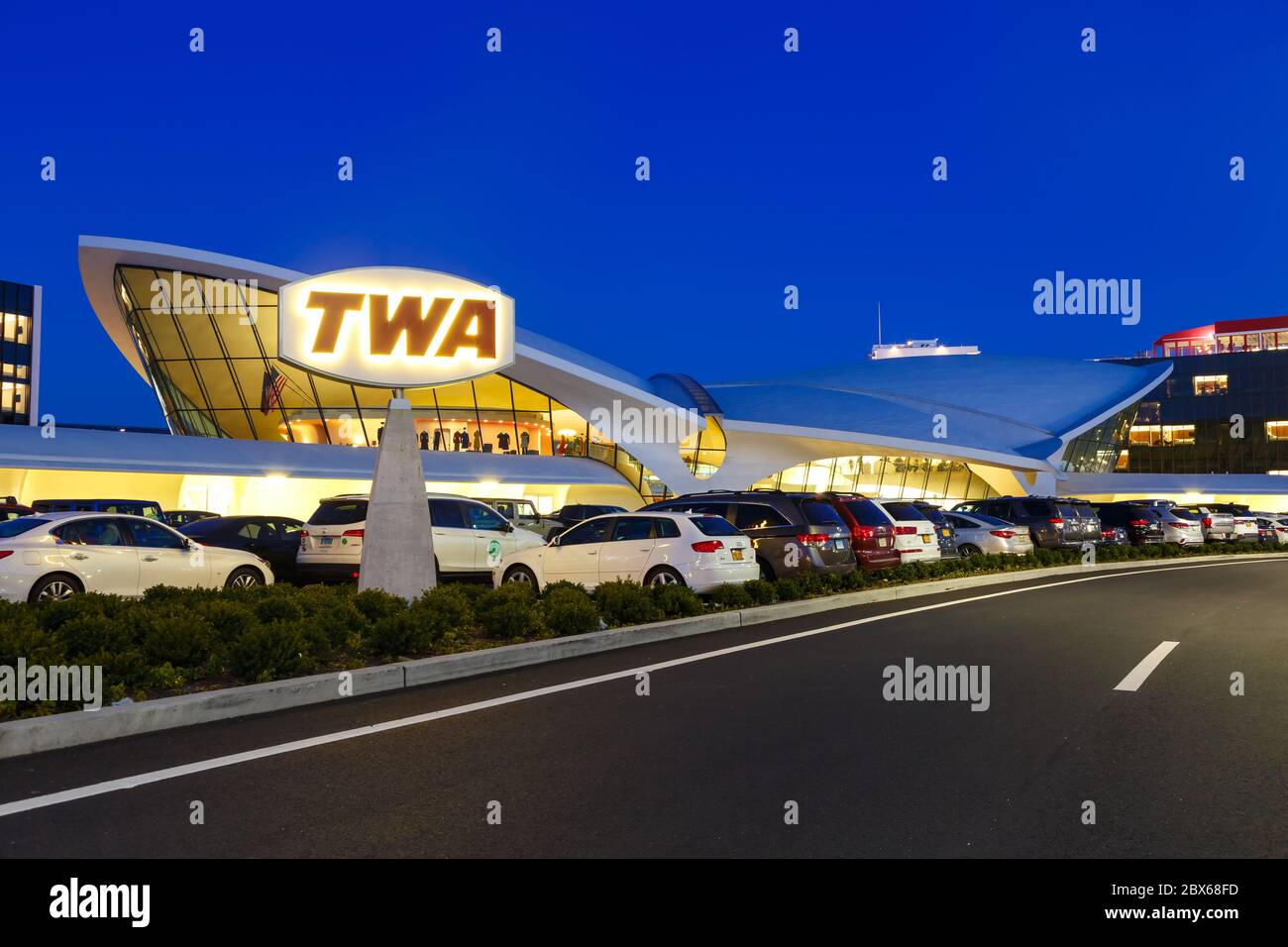 New York City, New York - February 29, 2020: TWA Hotel at New York JFK airport (JFK) in New York. Stock Photo