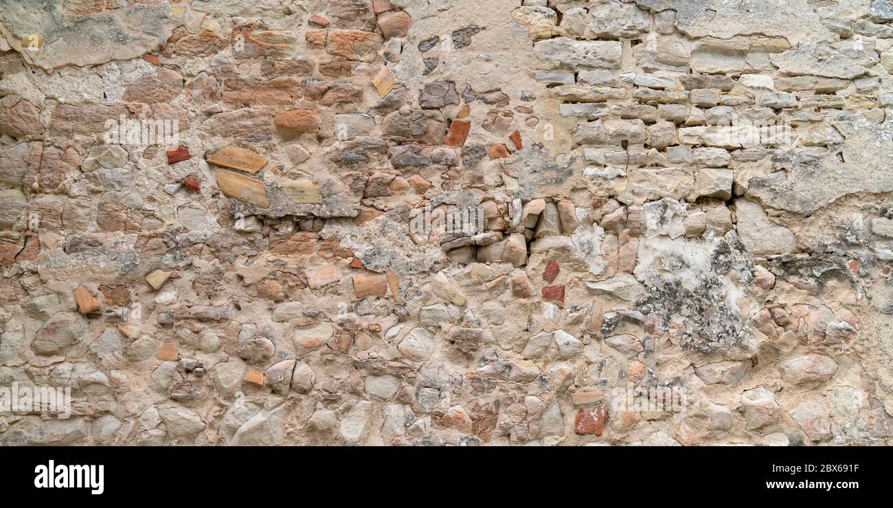 cracked concrete vintage old brick wall background ancient textured ...