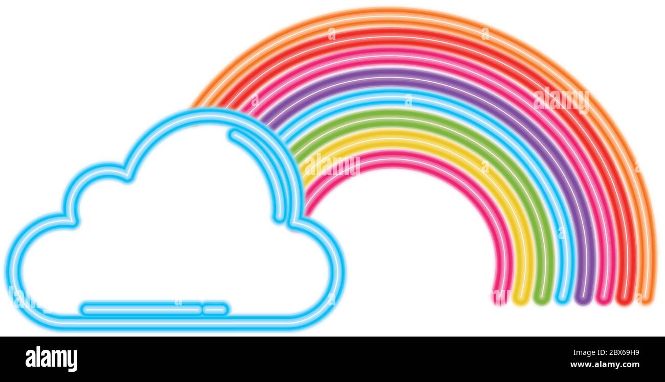 Isolated rainbow and cloud vector design Stock Vector Image & Art - Alamy