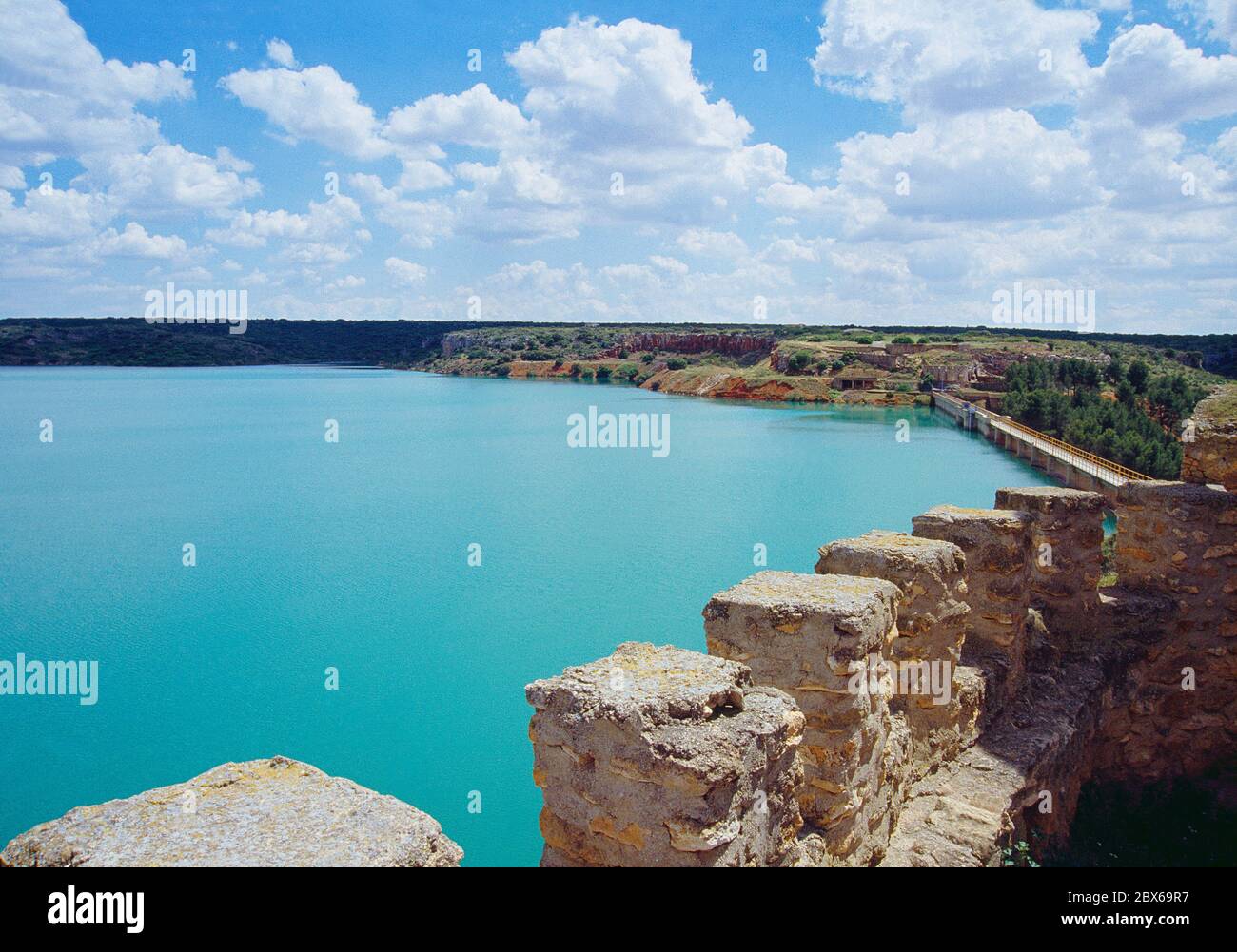 Peñarroya reservoir. Ruidera, Ciudad Real province, Castilla La Mancha, Spain. Stock Photo