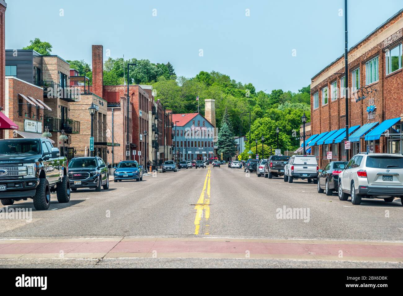 Standing in the middle of the main street in downtown Stillwater