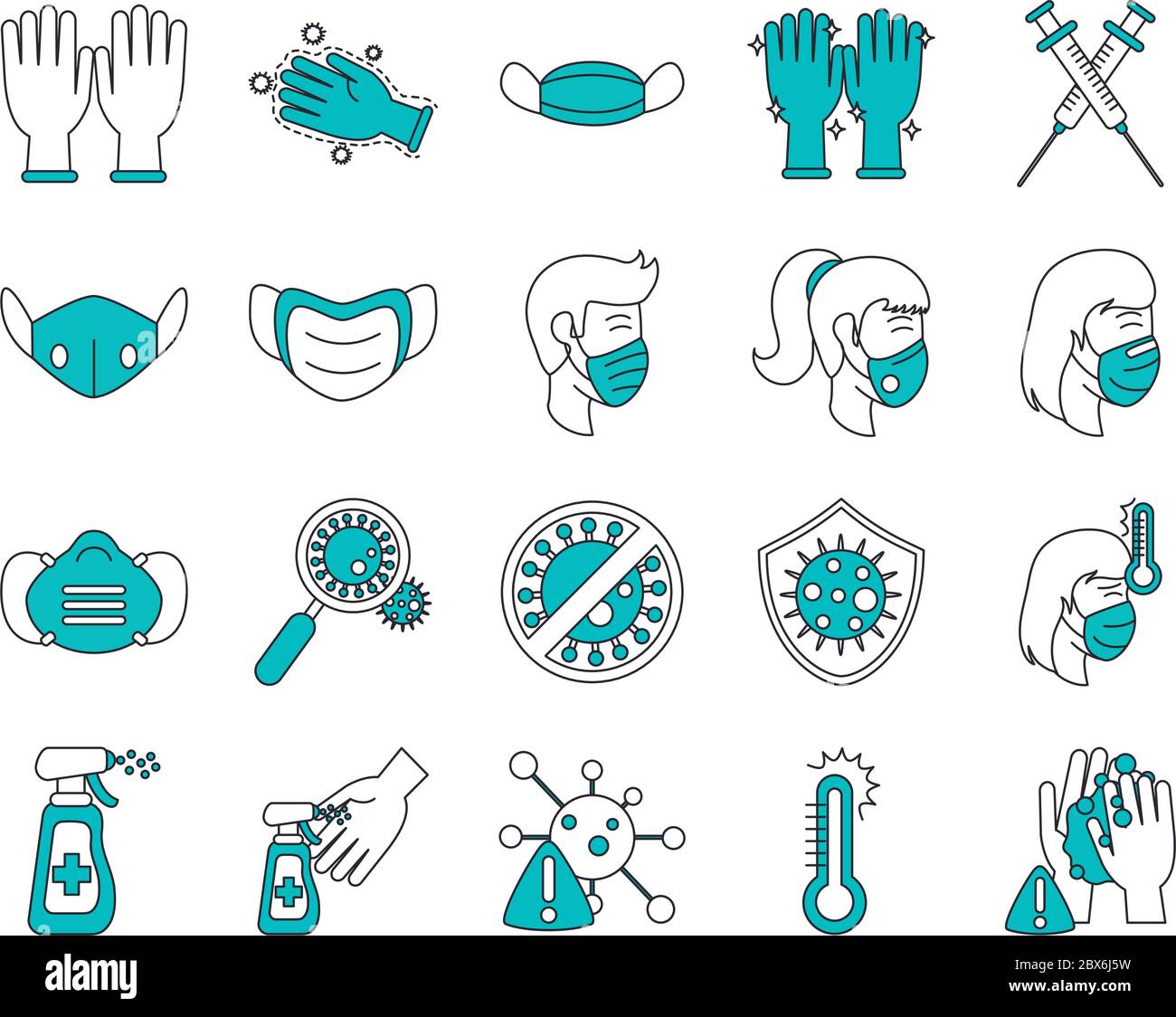 covid 19 coronavirus prevention spread outbreak disease pandemic icons ...