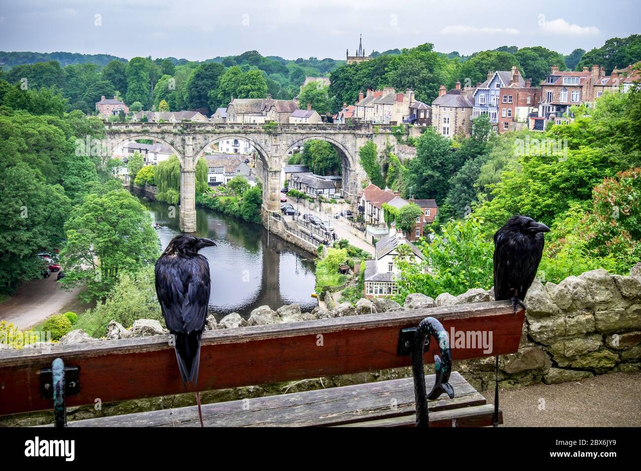 Ravens viewpoint, Knaresbrough, Yorkshire Stock Photo