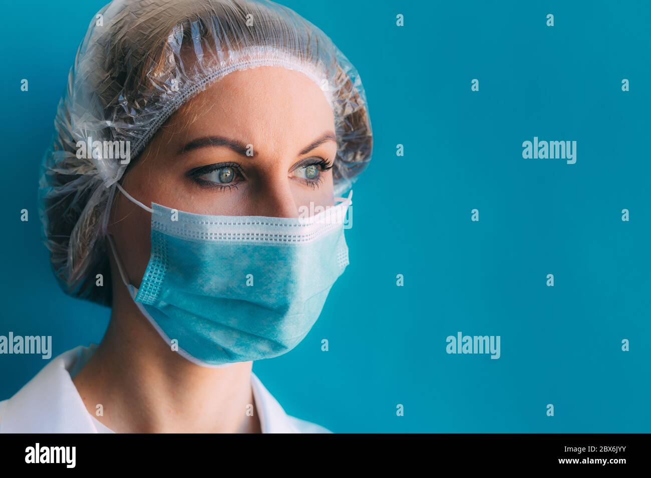 Portrait tired medical doctor hi-res stock photography and images - Alamy