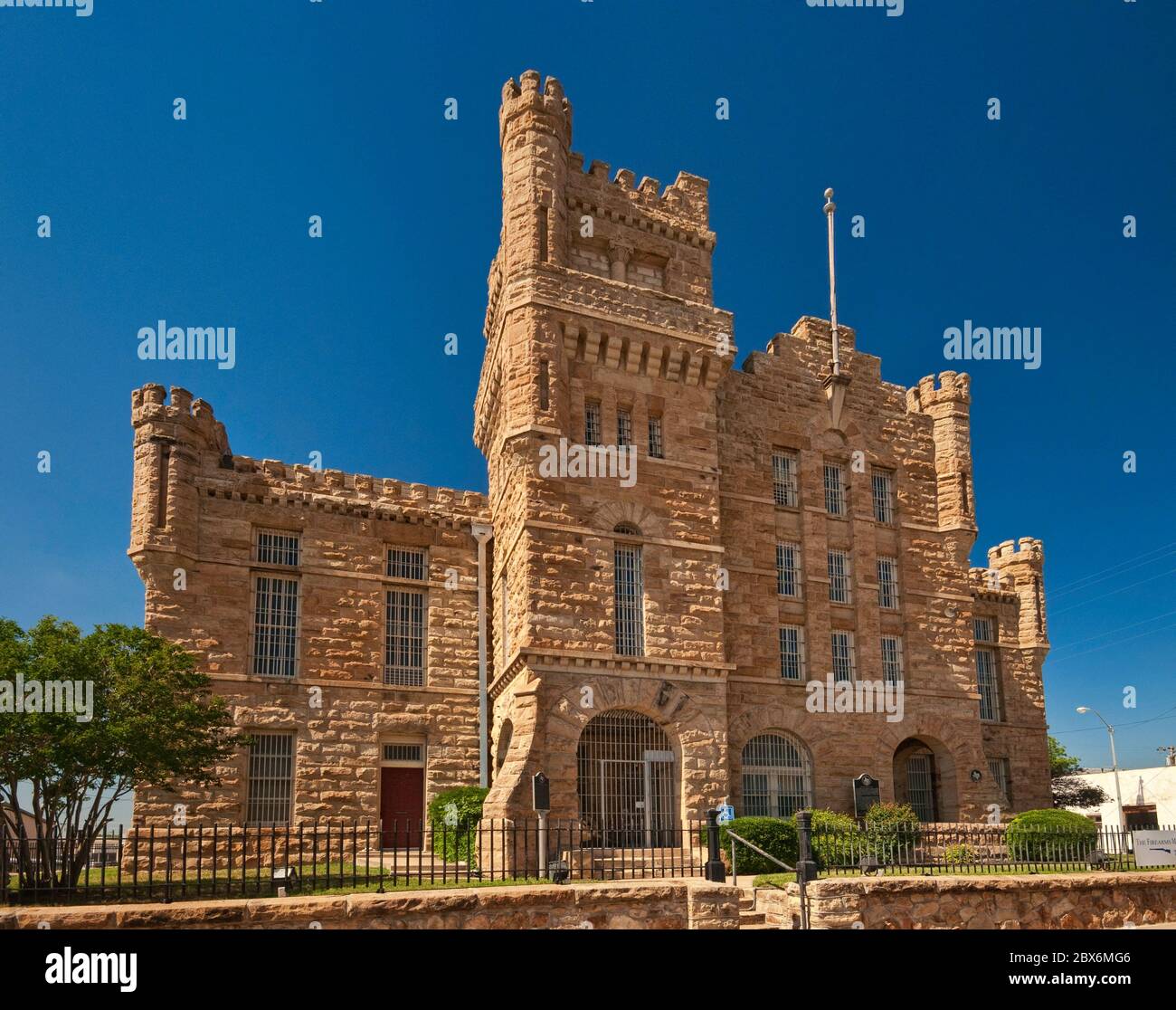 Brown County Jail, built 1903, now Museum of History and Firearms Museum of Texas, Brownwood, Hill Country region, Texas, USA Stock Photo