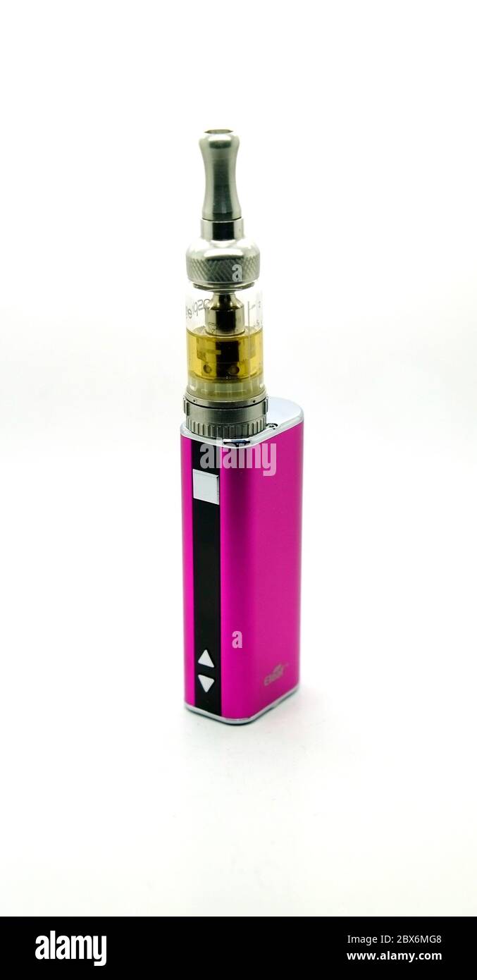 Electronic Cigarette Pipe with Battery and Tank Stock Photo
