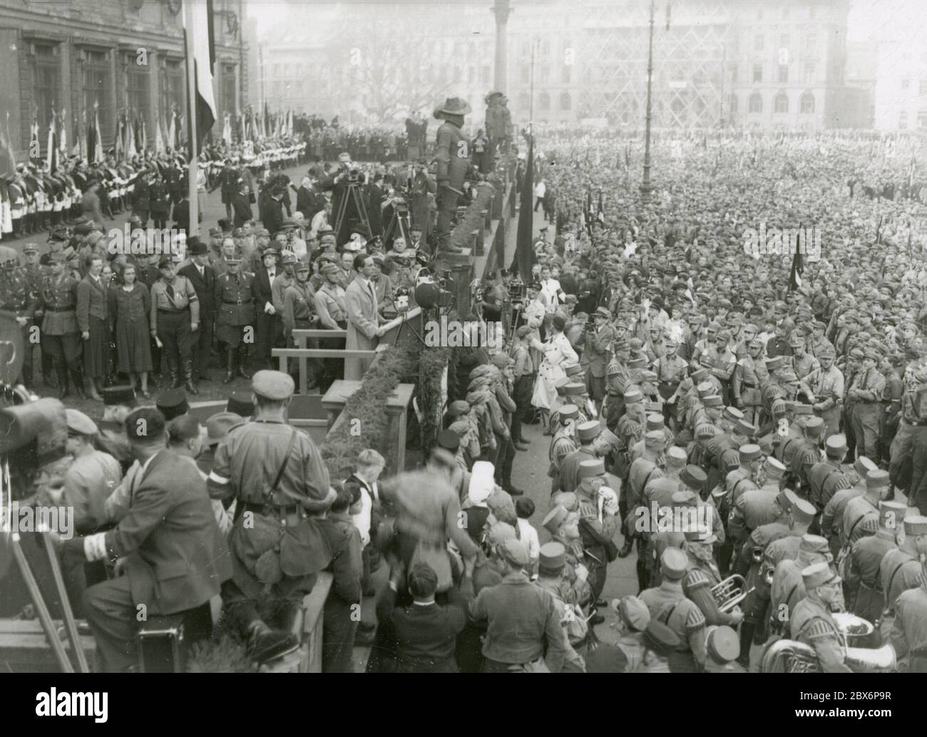 Youth rally in the Lustgarten - Goebbels speaks. Heinrich Hoffmann Photographs 1933 Adolf Hitler's official photographer, and a Nazi politician and publisher, who was a member of Hitler's intimate circle. Stock Photo