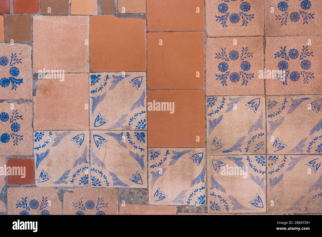stone texture tile pattern - tiled background Stock Photo