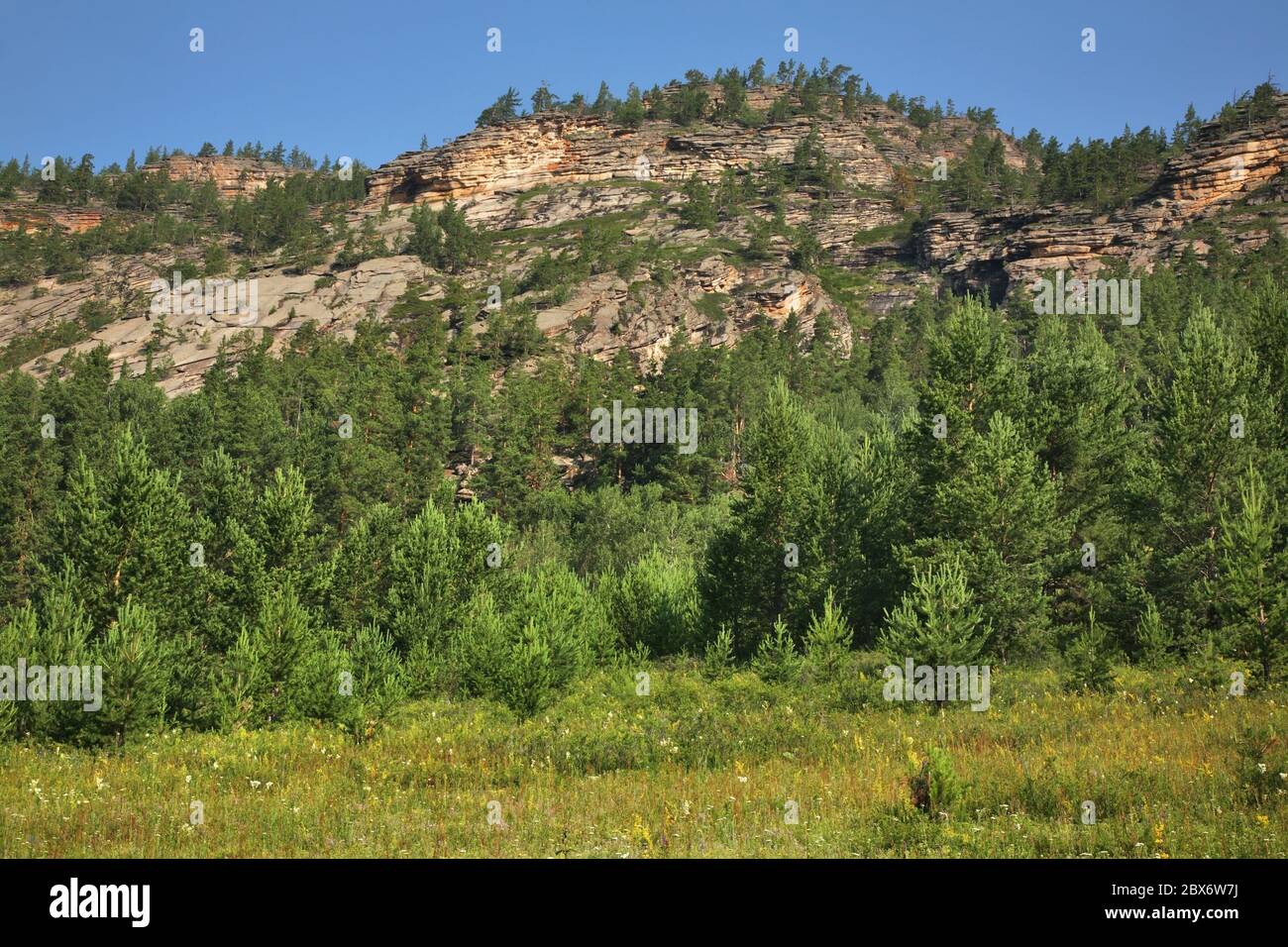 National Park Karkaraly near Karkaralinsk. Karaganda Oblast. Kazakhstan Stock Photo