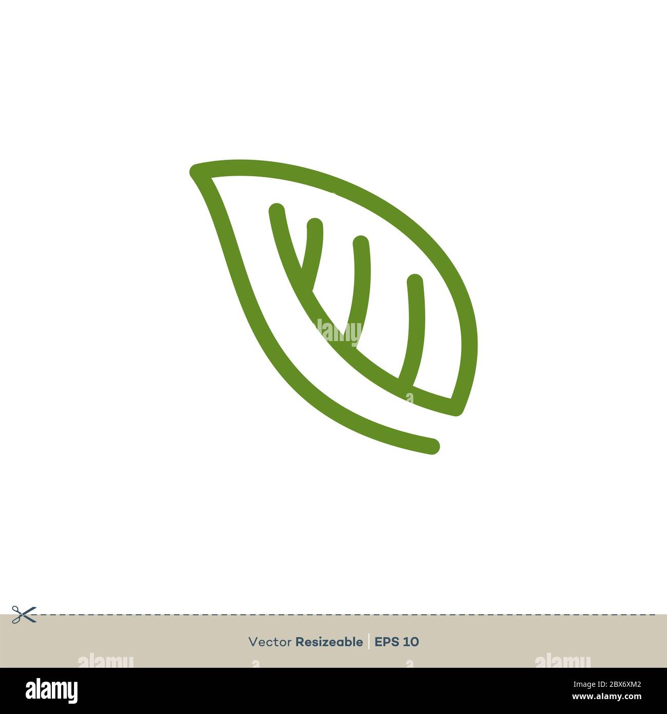 Outline Leaf Vector Logo Template Illustration Design. Vector EPS 10 ...