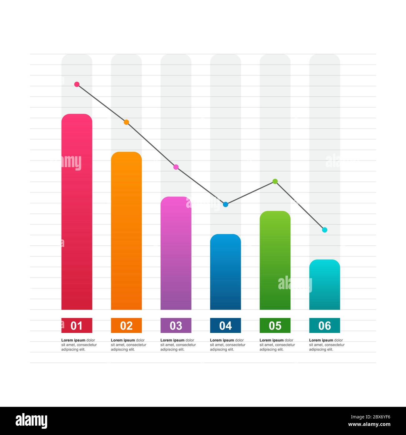 Decreasing Graph Bar Chart Economic Pressure Financial Problem ...