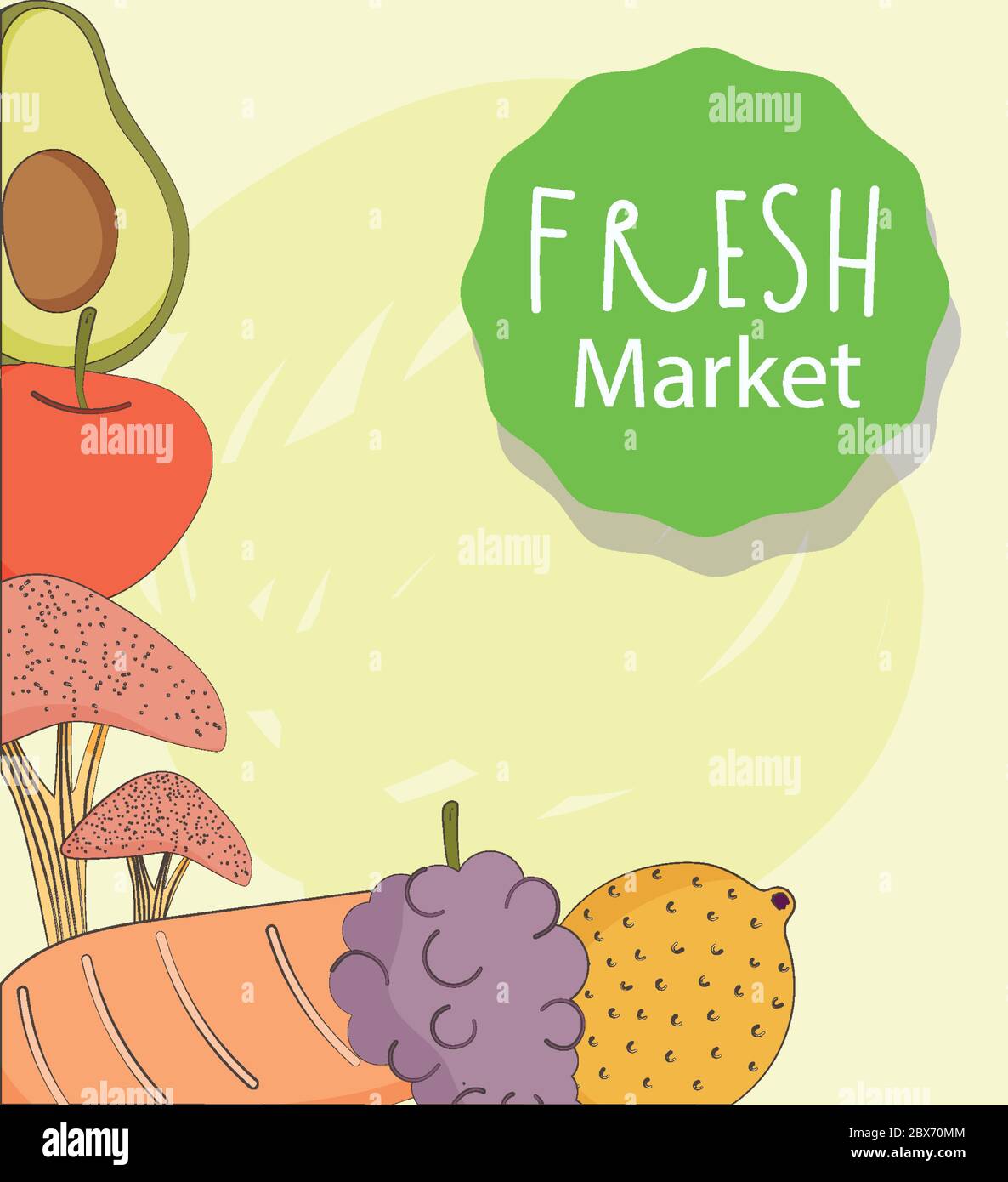 fresh market organic healthy food with fruits and vegetables harvest ...