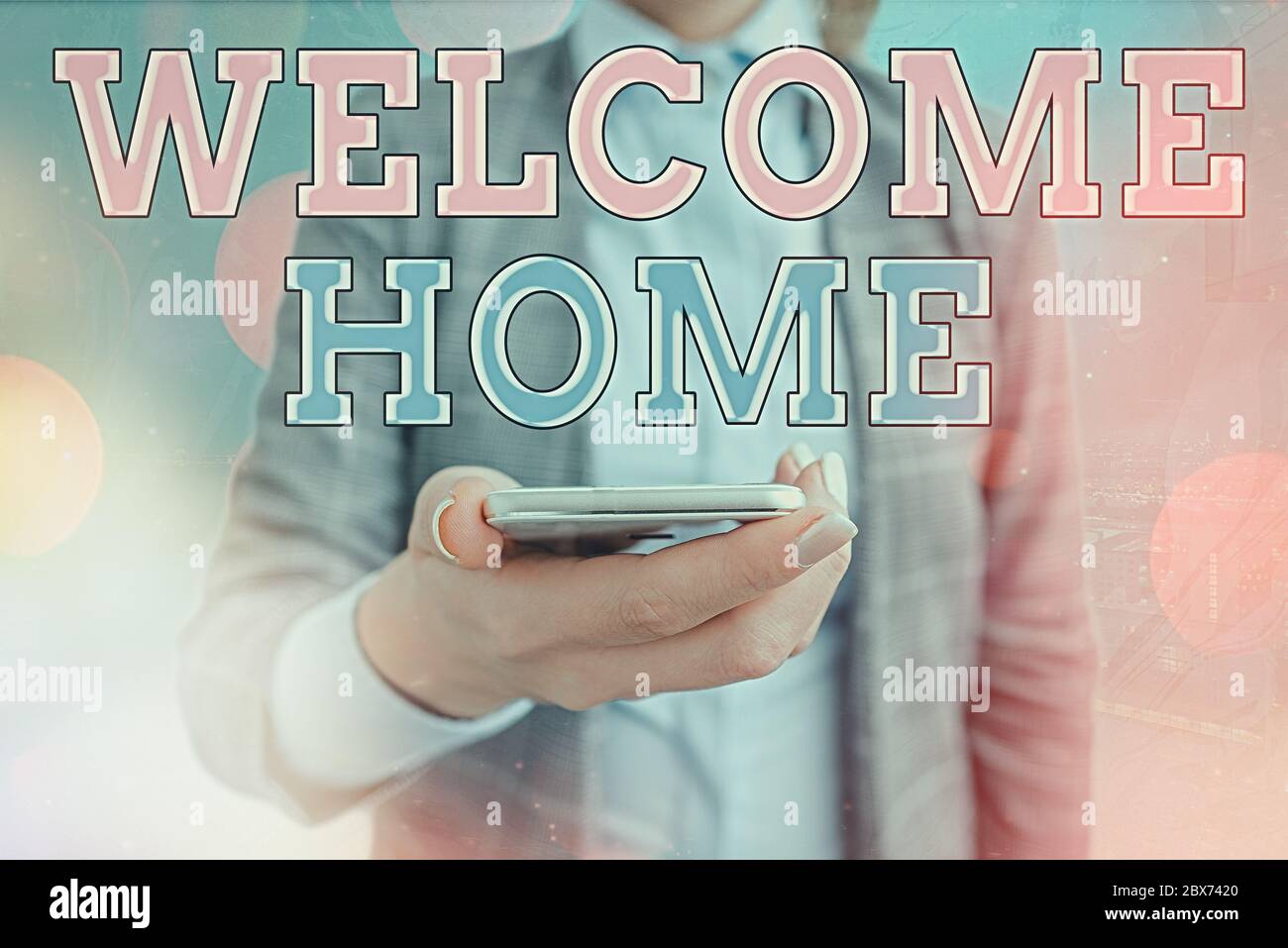 Conceptual Hand Writing Showing Welcome Home Concept Meaning Sweet Positive Motivational And Inspirational Housewarming Greetings Stock Photo Alamy