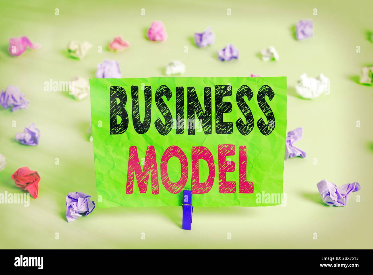 Writing note showing Business Model. Business concept for model showing ...