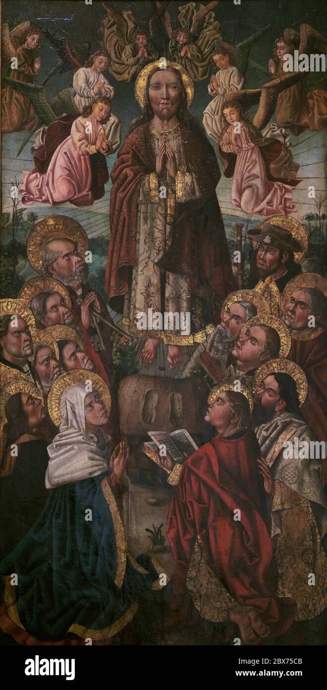 Ascension. 16th century. Spanish School. Oil on wood. Museum of Pilgrimage and Santiago. Santiago de Compostela, Galicia, Spain. Stock Photo