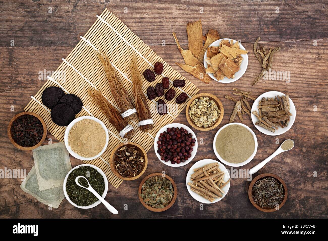 Herbs used in natural and chinese herbal medicine to promote vitality