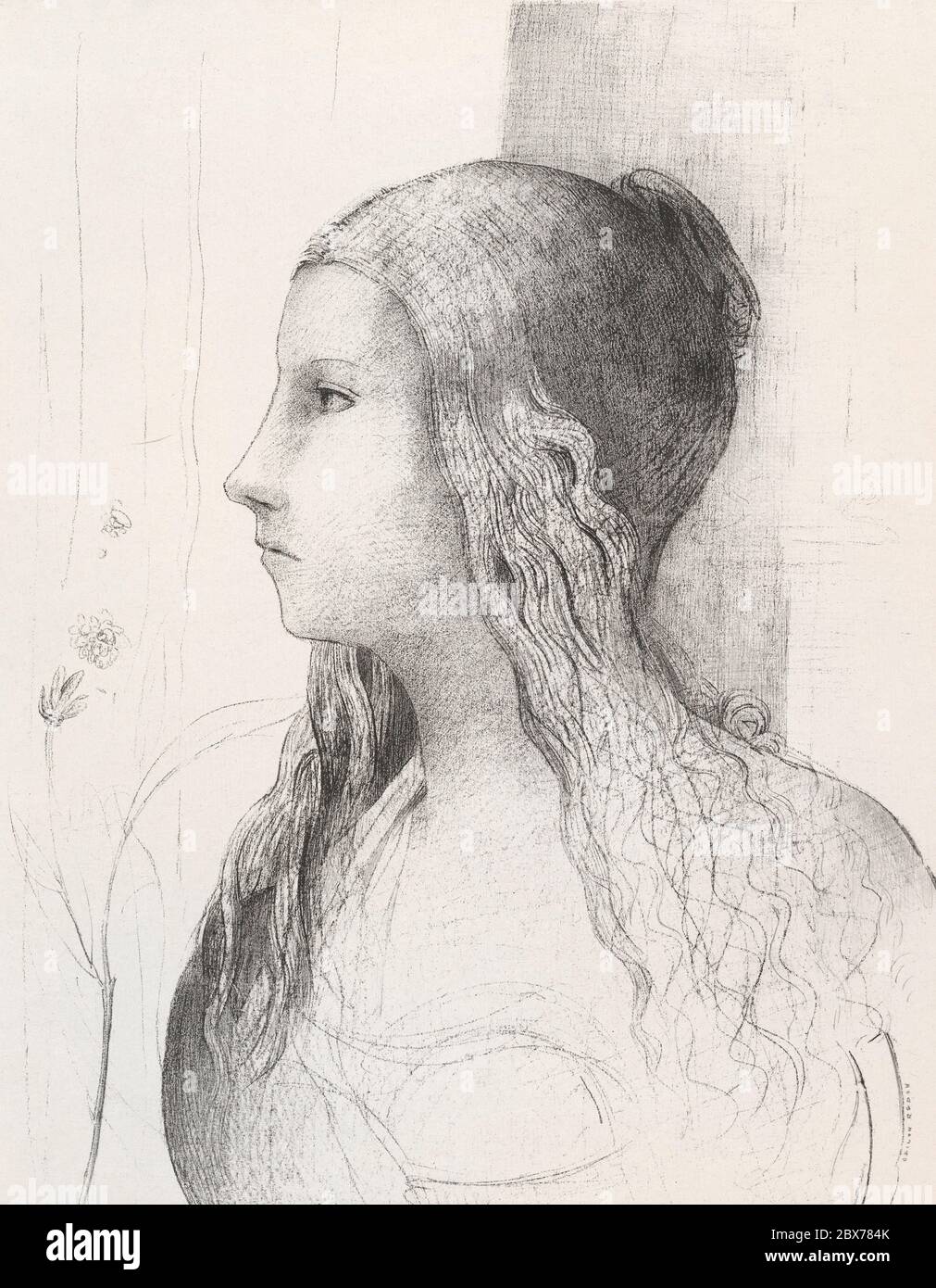 Brunnhilde (1894) by Odilon Redon. Original from The MET museum. Stock Photo