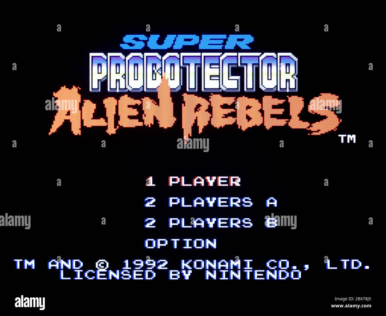 Super Probotector Alien Rebels - SNES Super Nintendo - Editorial use only  Stock Photo - Alamy