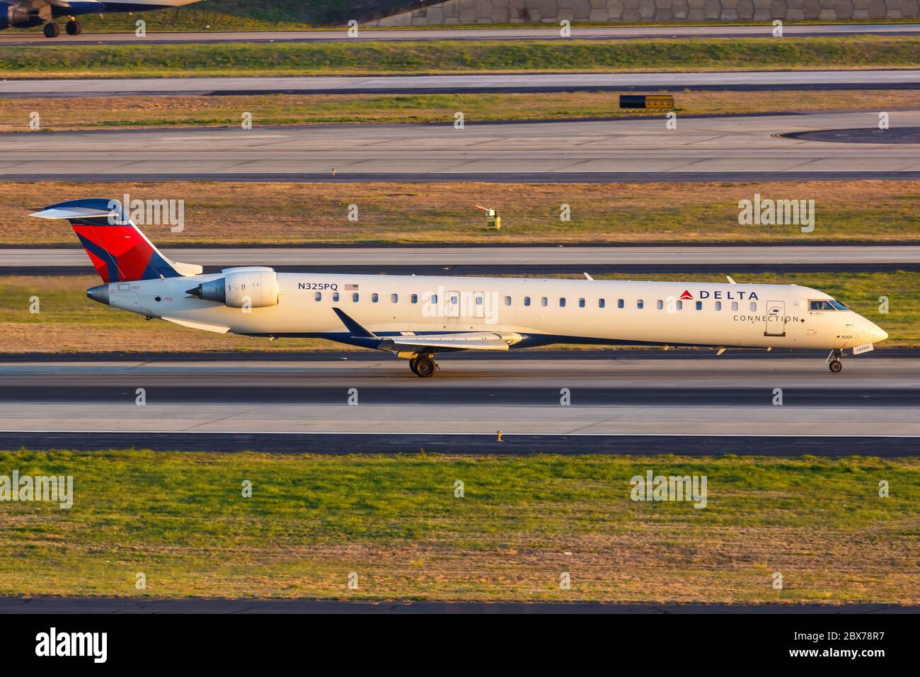 Atlanta, Georgia - April 2, 2019: Delta Connection Endeavor Air Bombardier CRJ-900 airplane at Atlanta airport (ATL) in Georgia. Stock Photo