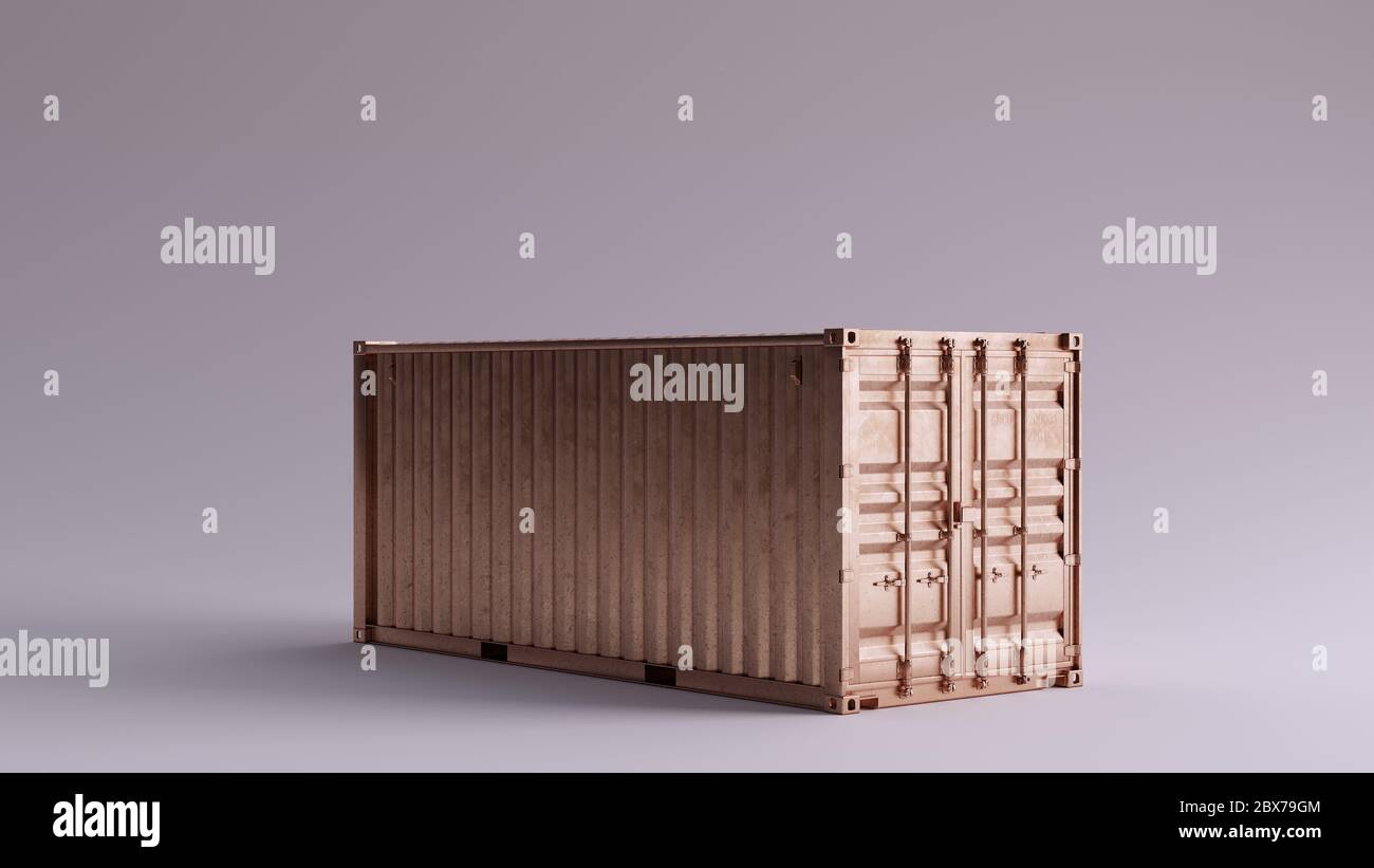 Bronze  Intermodal Cargo Container 3d illustration 3d render Stock Photo