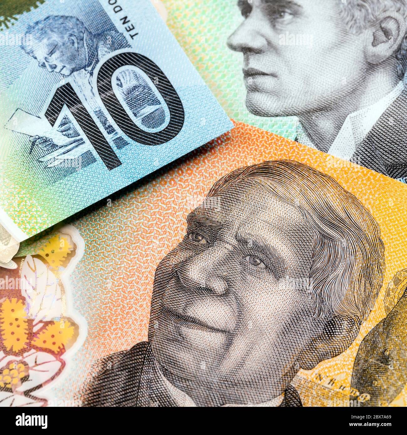Australian background, new plastic notes issue Stock - Alamy