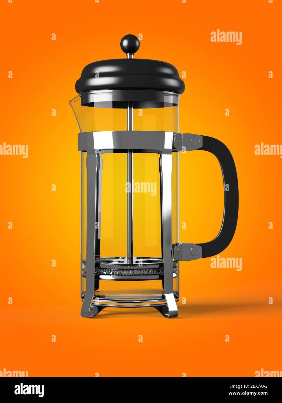 French press isolated on a background 3D rendering Stock Photo Alamy