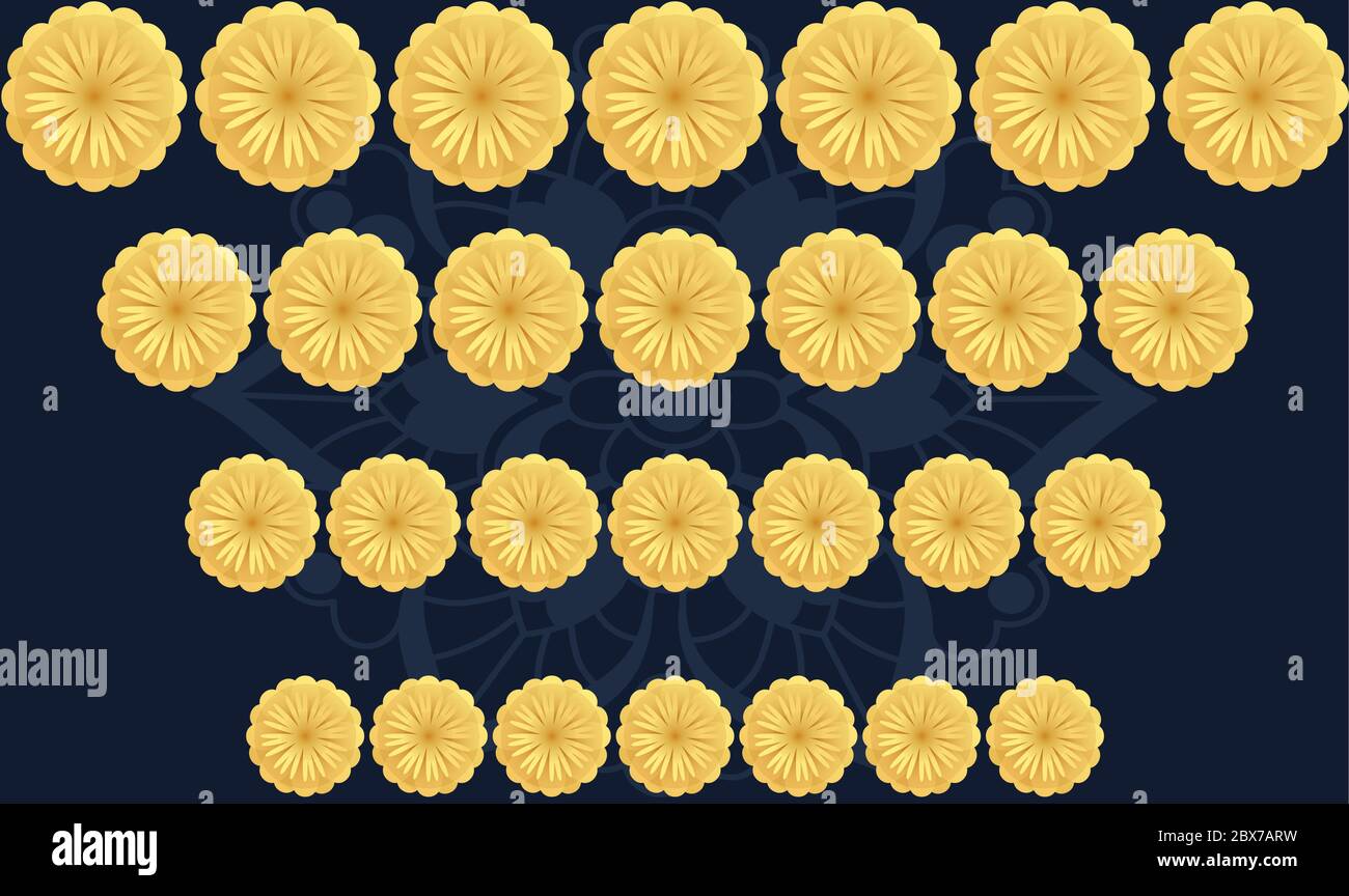 digital textile illustration design of flowers Stock Vector