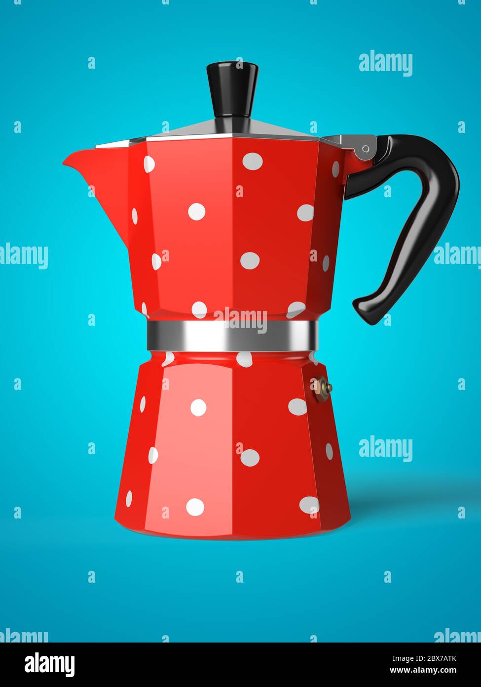 Old vintage coffee pot isolated on white background Stock Photo by